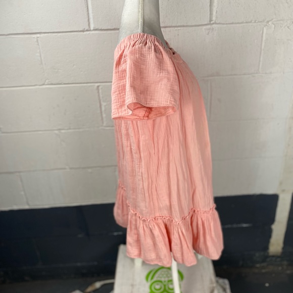 Rebecca Taylor Womens Flutter Sleeves Lace Dress Size 10 Coral Orange Summer. - Picture 6 of 7